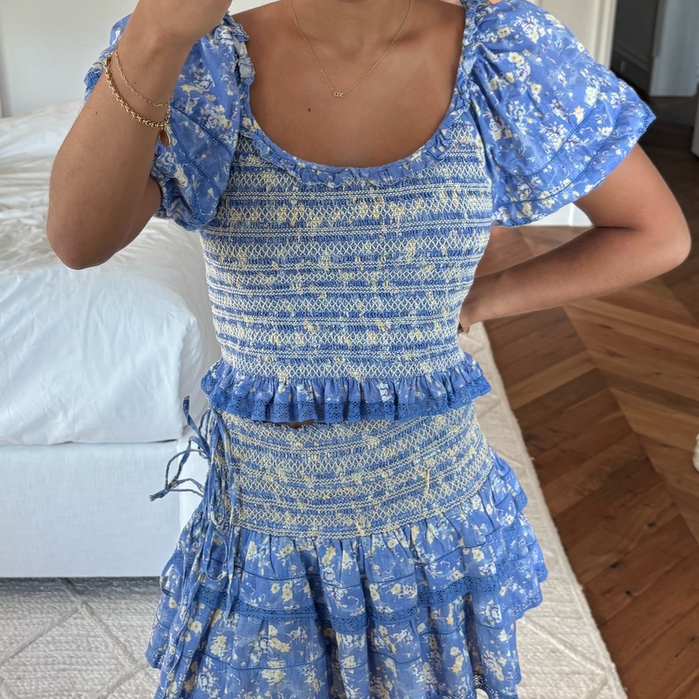 Loveshackfancy Blue Floral Set